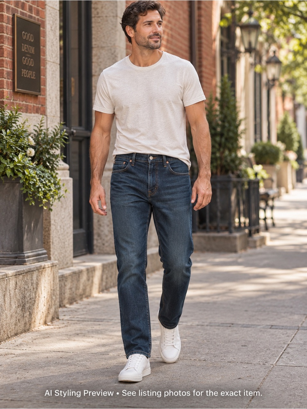 Levi’s 502 Men’s 34 Dark Wash Stretch Regular Taper Jeans 30” Inseam